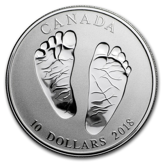 2018 Canada 1/2 oz Silver $10 Welcome Baby Reverse Proof 2018 Canada 1/2 oz Silver $10 Welcome Baby Reverse Proof
